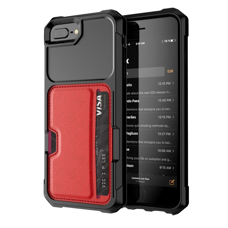 ZM02 Card Slot Holder Phone Case For iPhone 8 Plus / 7 Plus