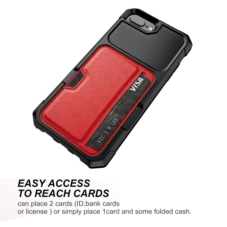 ZM02 Card Slot Holder Phone Case For iPhone 8 Plus / 7 Plus
