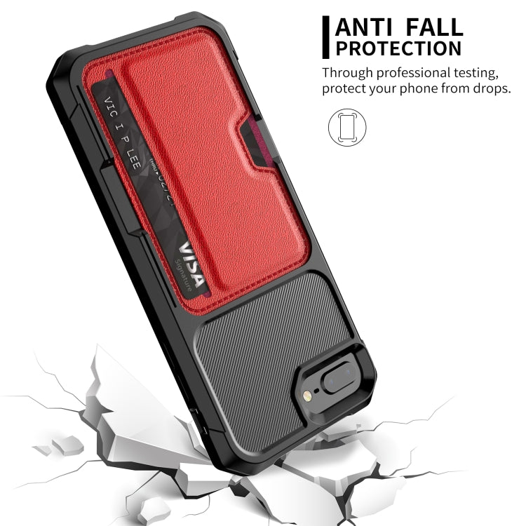 ZM02 Card Slot Holder Phone Case For iPhone 8 Plus / 7 Plus