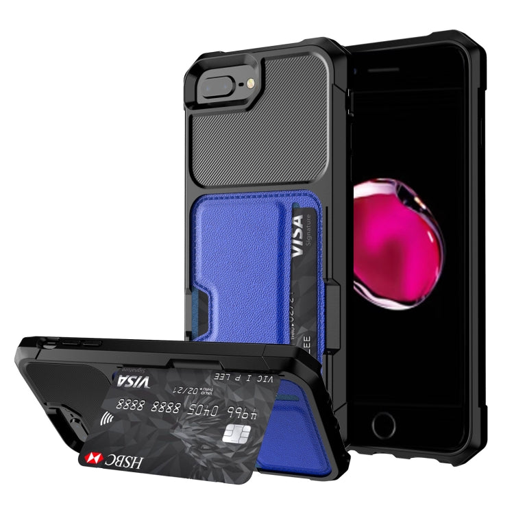 ZM02 Card Slot Holder Phone Case For iPhone 8 Plus / 7 Plus