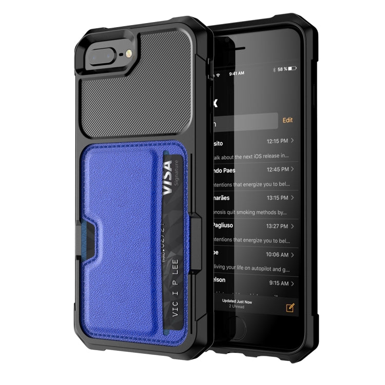 ZM02 Card Slot Holder Phone Case For iPhone 8 Plus / 7 Plus