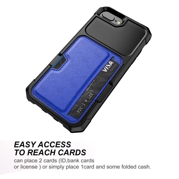 ZM02 Card Slot Holder Phone Case For iPhone 8 Plus / 7 Plus