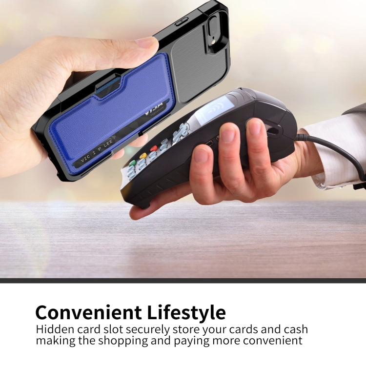 ZM02 Card Slot Holder Phone Case For iPhone 8 Plus / 7 Plus