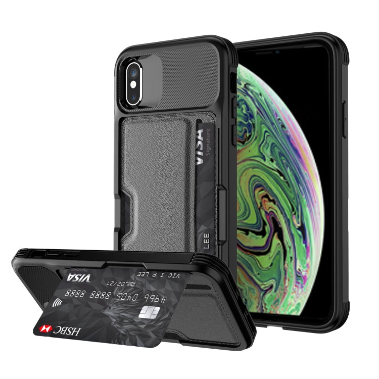 For iPhone X / XS ZM02 Card Slot Holder Phone Case