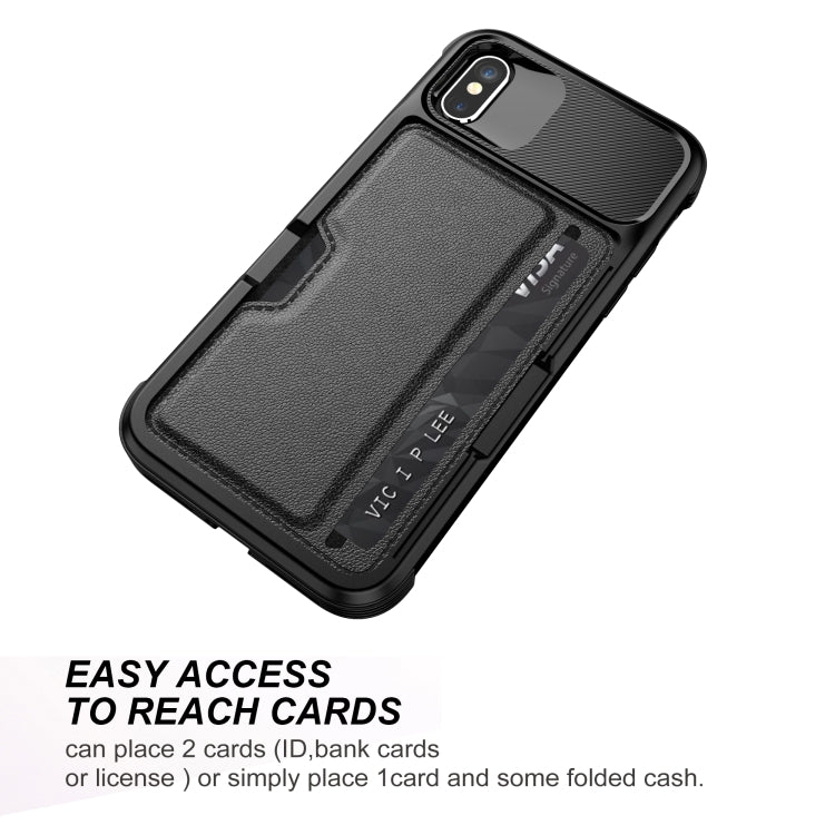 For iPhone X / XS ZM02 Card Slot Holder Phone Case