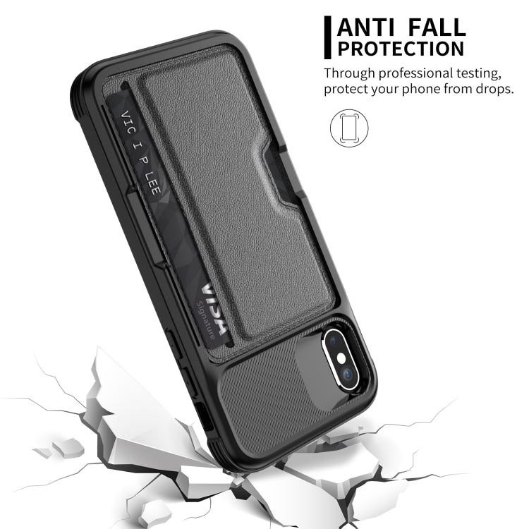 For iPhone X / XS ZM02 Card Slot Holder Phone Case