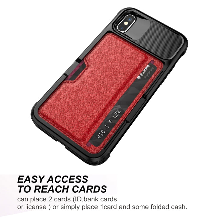 For iPhone X / XS ZM02 Card Slot Holder Phone Case
