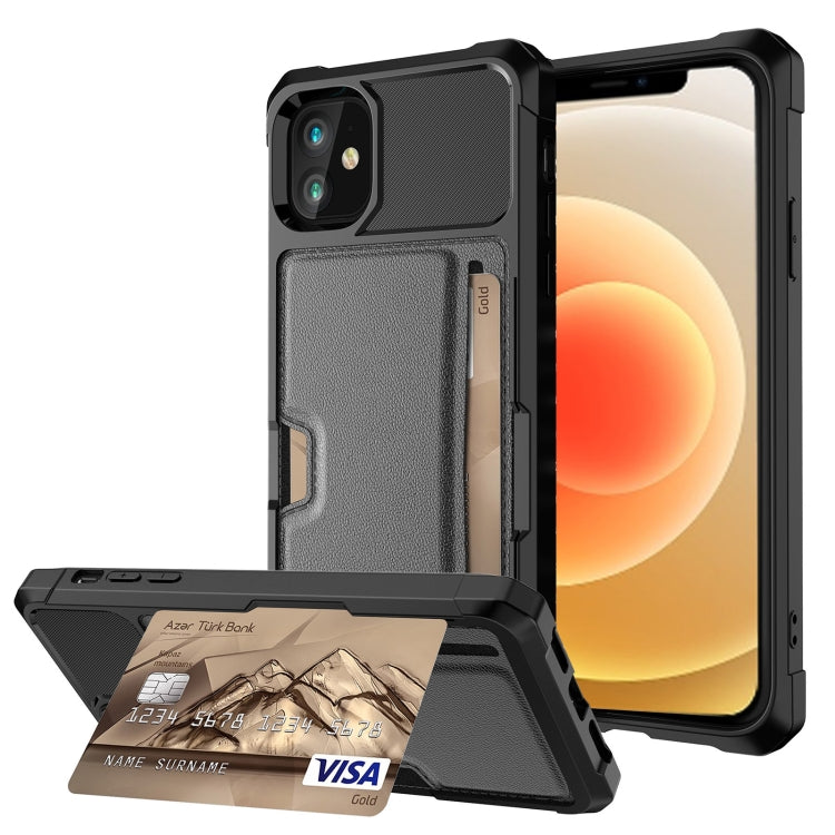 For iPhone 12 ZM02 Card Slot Holder Phone Case