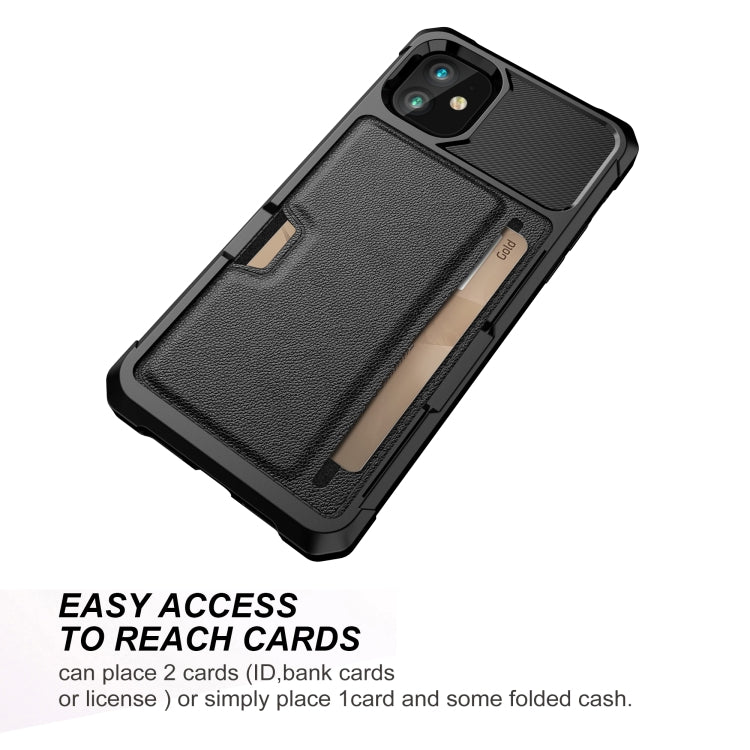 For iPhone 12 ZM02 Card Slot Holder Phone Case