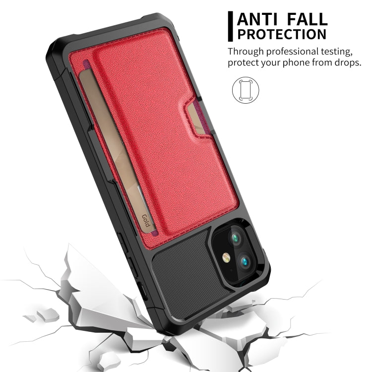 For iPhone 12 ZM02 Card Slot Holder Phone Case