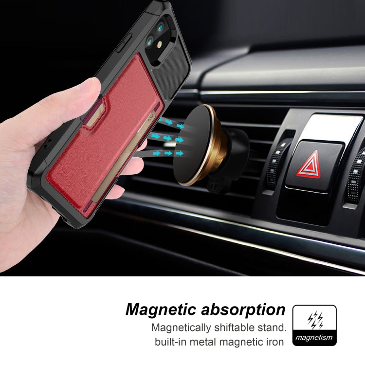 For iPhone 12 ZM02 Card Slot Holder Phone Case