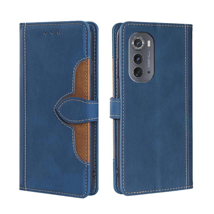 For Motorola Edge 2022 Skin Feel Magnetic Buckle Leather Phone Case