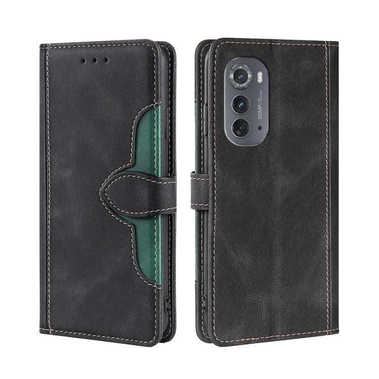 For Motorola Edge 2022 Skin Feel Magnetic Buckle Leather Phone Case