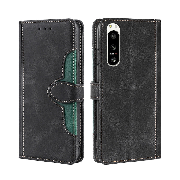 For Sony Xperia 5 IV Skin Feel Magnetic Buckle Leather Phone Case
