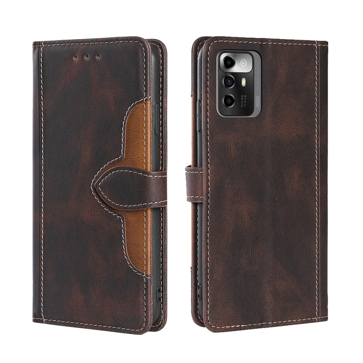 For ZTE Blade A72 5G Skin Feel Magnetic Buckle Leather Phone Case