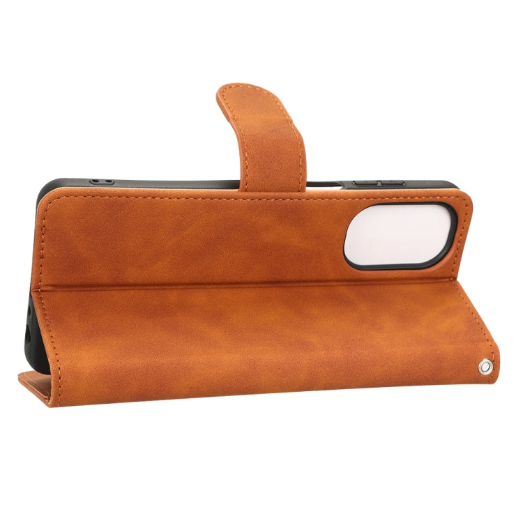 For Motorola Moto G62 Skin Feel Magnetic Flip Leather Phone Case