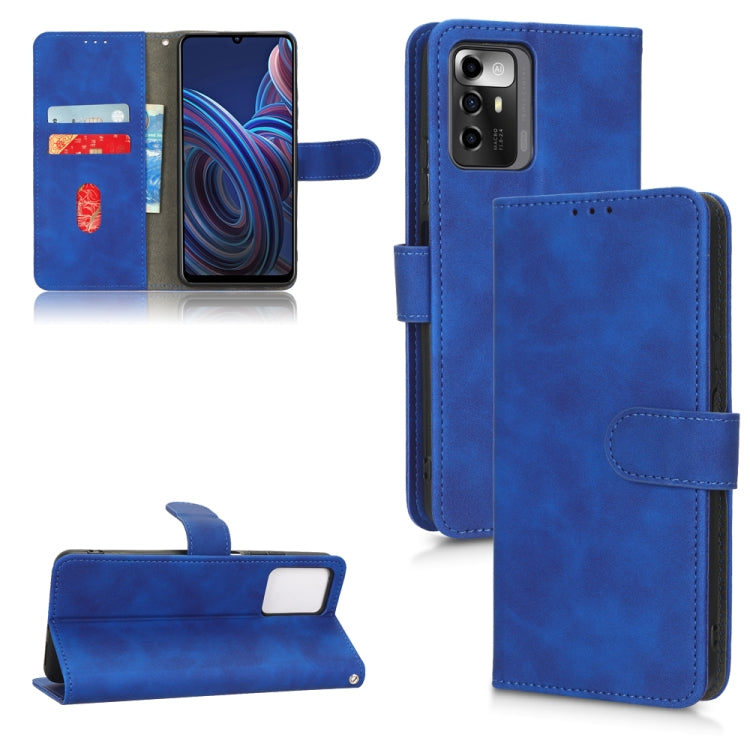 For ZTE Blade A72 5G Skin Feel Magnetic Flip Leather Phone Case