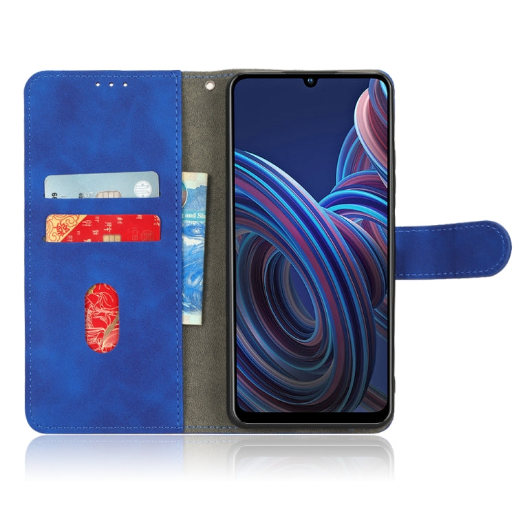 For ZTE Blade A72 5G Skin Feel Magnetic Flip Leather Phone Case