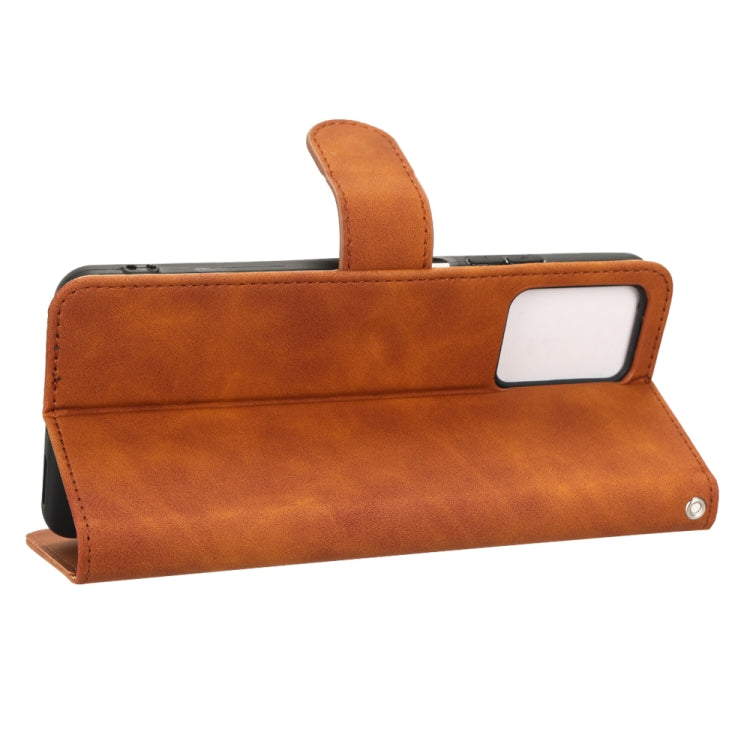For ZTE Blade A72 5G Skin Feel Magnetic Flip Leather Phone Case