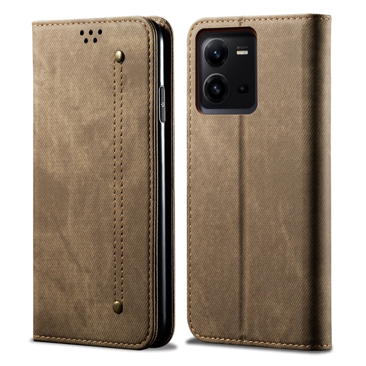 For vivo V25 Denim Texture Leather Phone Case