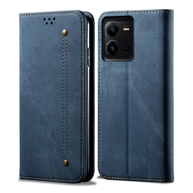 For vivo V25 Denim Texture Leather Phone Case