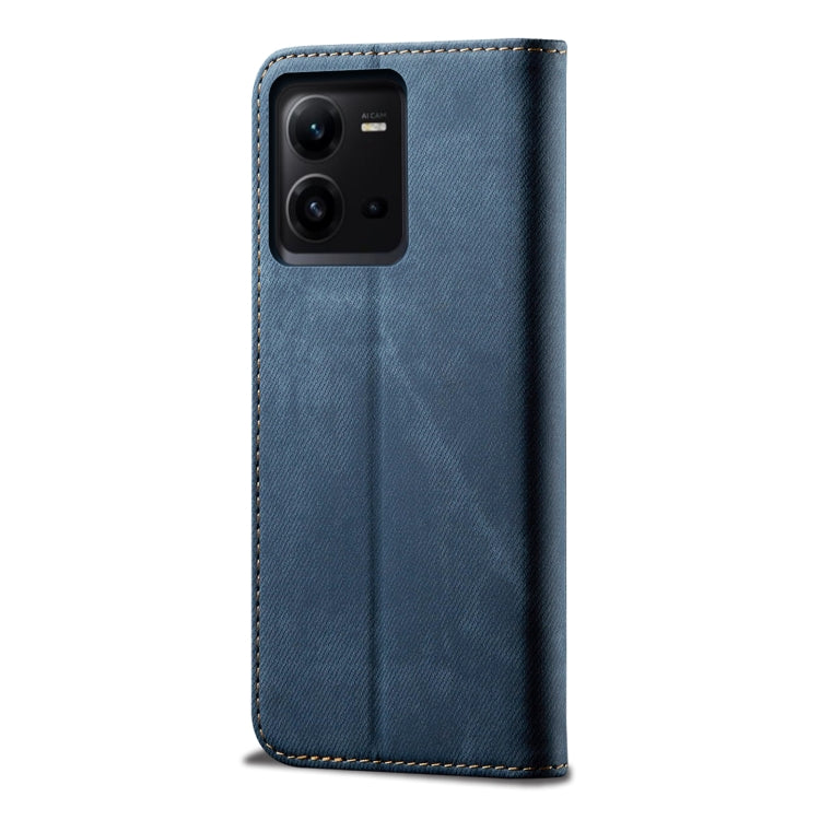 For vivo V25 Denim Texture Leather Phone Case