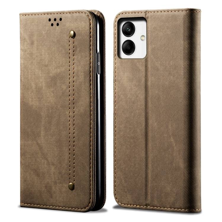 For Samsung Galaxy A04 4G Denim Texture Leather Phone Case