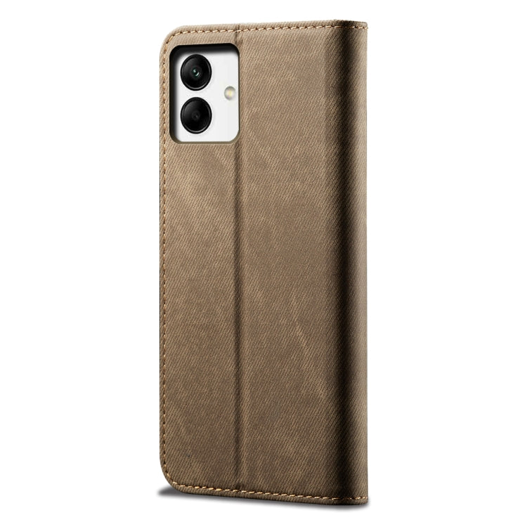 For Samsung Galaxy A04 4G Denim Texture Leather Phone Case