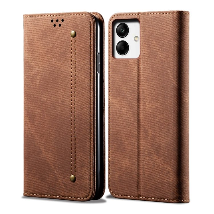 For Samsung Galaxy A04 4G Denim Texture Leather Phone Case