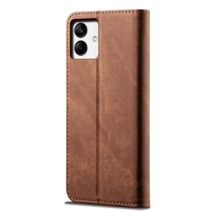 For Samsung Galaxy A04 4G Denim Texture Leather Phone Case