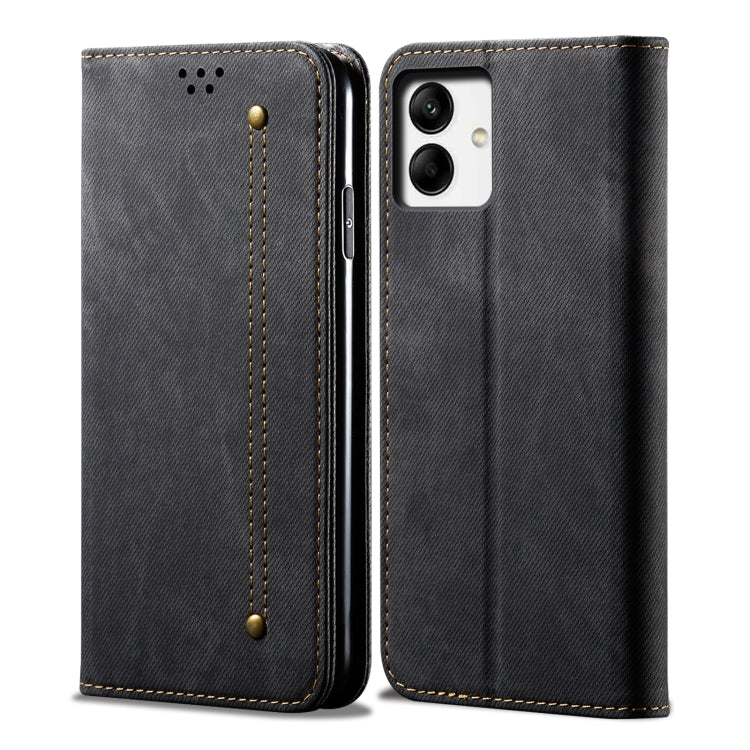 For Samsung Galaxy A04 4G Denim Texture Leather Phone Case