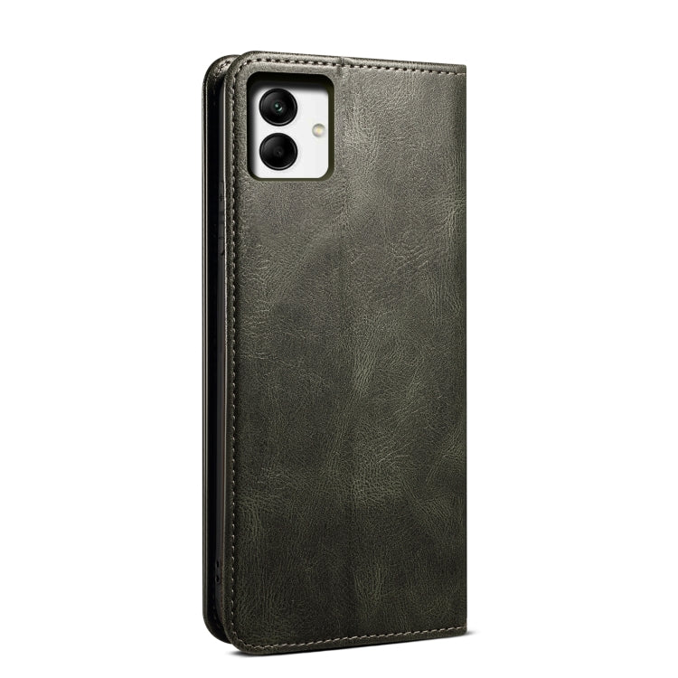 For Samsung Galaxy A04 4G Oil Wax Crazy Horse Texture Leather Phone Case