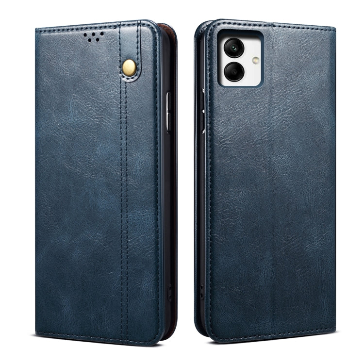 For Samsung Galaxy A04 4G Oil Wax Crazy Horse Texture Leather Phone Case