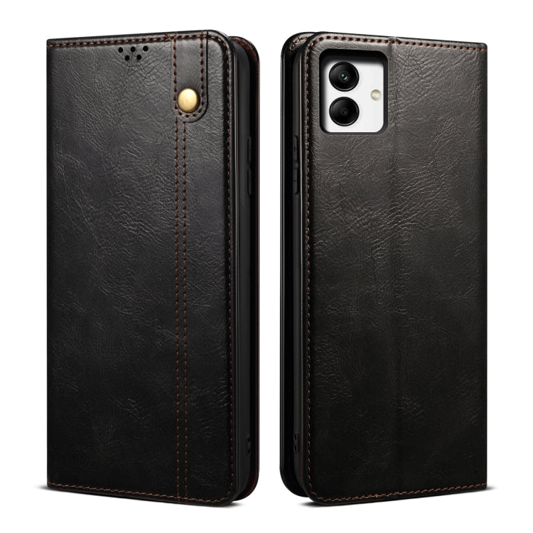 For Samsung Galaxy A04 4G Oil Wax Crazy Horse Texture Leather Phone Case