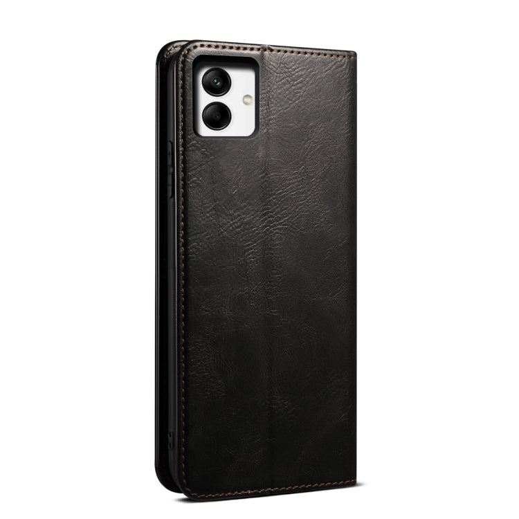 For Samsung Galaxy A04 4G Oil Wax Crazy Horse Texture Leather Phone Case