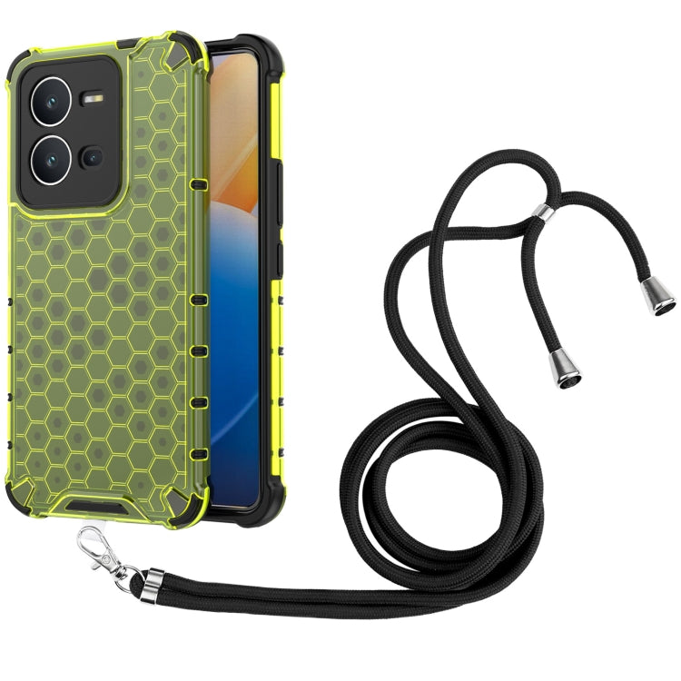 For vivo V25 5G Lanyard Honeycomb Phone Case