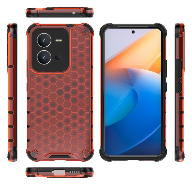 For vivo V25 5G Lanyard Honeycomb Phone Case