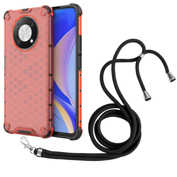 For Huawei nova Y90 4G Lanyard Honeycomb Phone Case