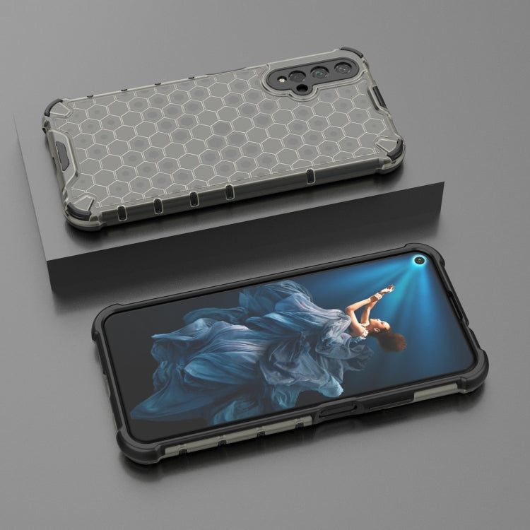 For Honor 20 Lanyard Honeycomb Phone Case