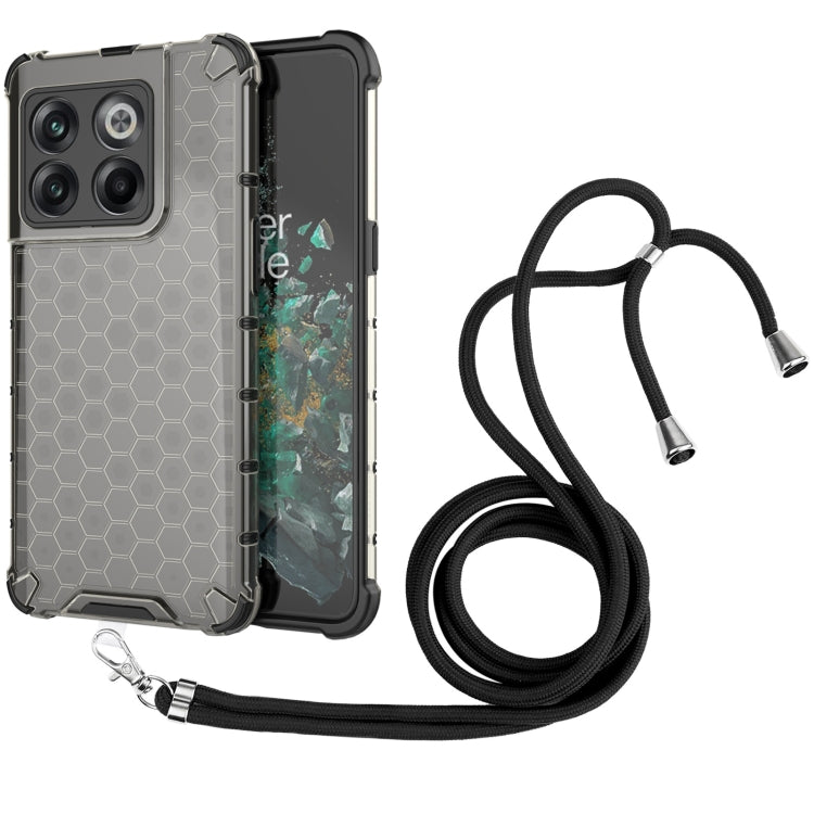 For OnePlus 10T Lanyard Honeycomb Phone Case
