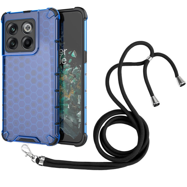 For OnePlus 10T Lanyard Honeycomb Phone Case