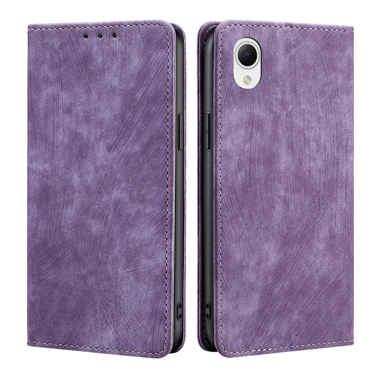 For Samsung Galaxy A23e/A22e RFID Anti-theft Brush Magnetic Leather Phone Case