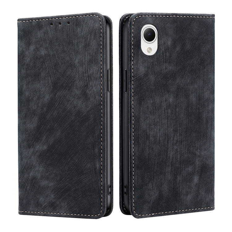 For Samsung Galaxy A23e/A22e RFID Anti-theft Brush Magnetic Leather Phone Case