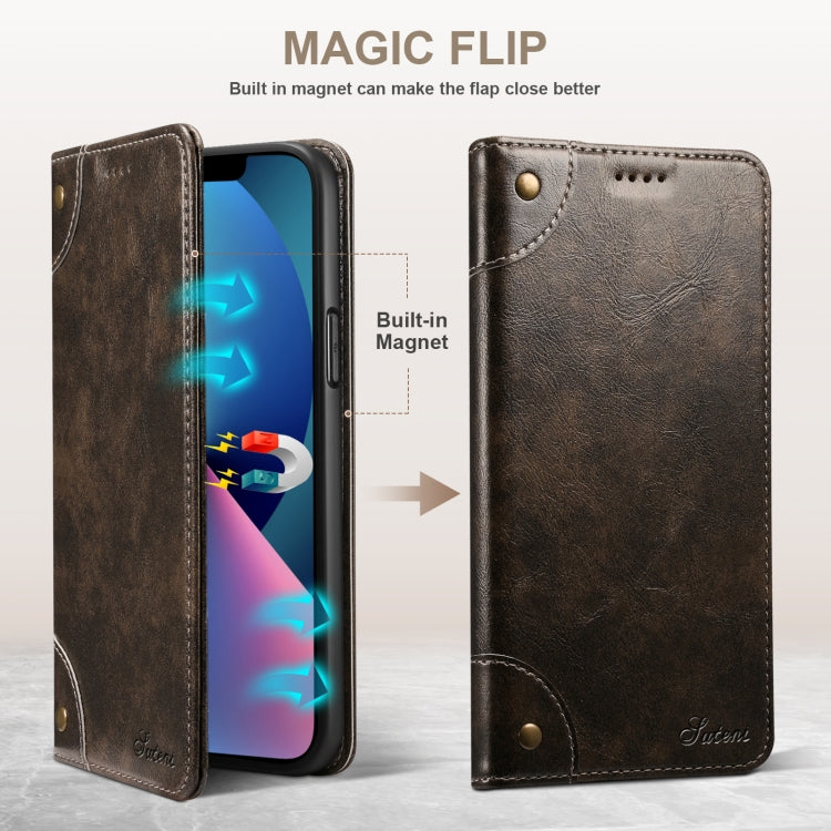 For iPhone 14 Baroque Simple Flip Leather Phone Case