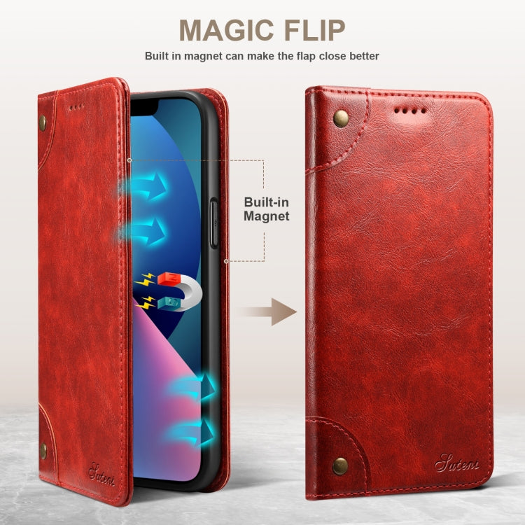 For iPhone 14 Plus Baroque Simple Flip Leather Phone Case