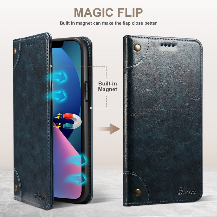 For iPhone 14 Plus Baroque Simple Flip Leather Phone Case