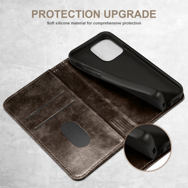 For iPhone 14 Pro Baroque Simple Flip Leather Phone Case