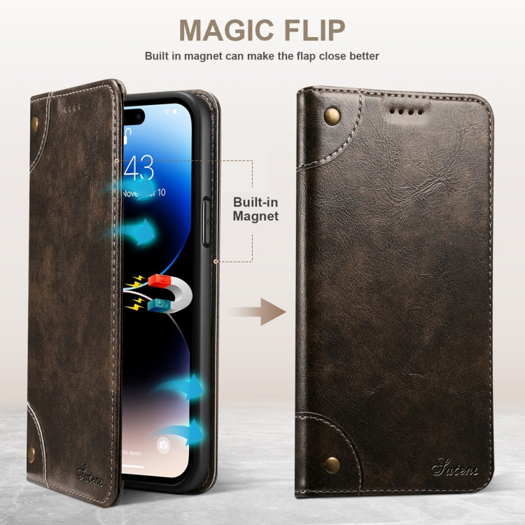 For iPhone 14 Pro Baroque Simple Flip Leather Phone Case