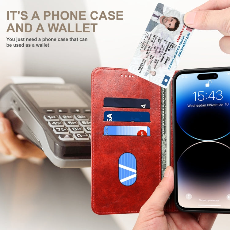 For iPhone 14 Pro Baroque Simple Flip Leather Phone Case