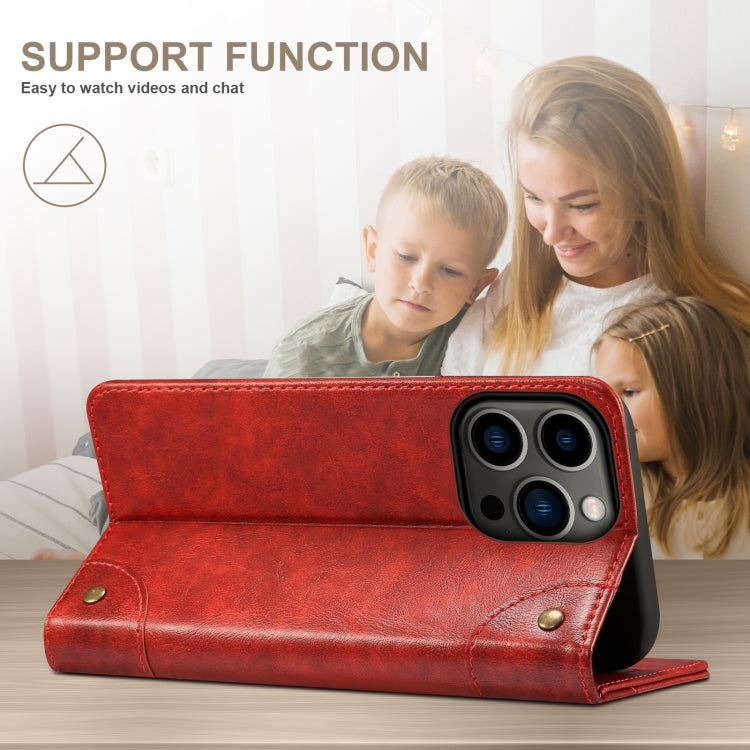 For iPhone 14 Pro Baroque Simple Flip Leather Phone Case